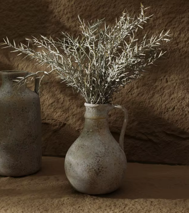 Vintage Jug VASE for Flowers Large Rustic