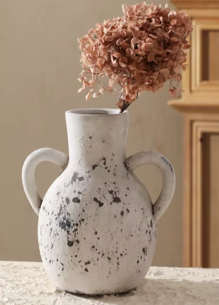 Distressed Ceramic Retro Jug VASE 18cm