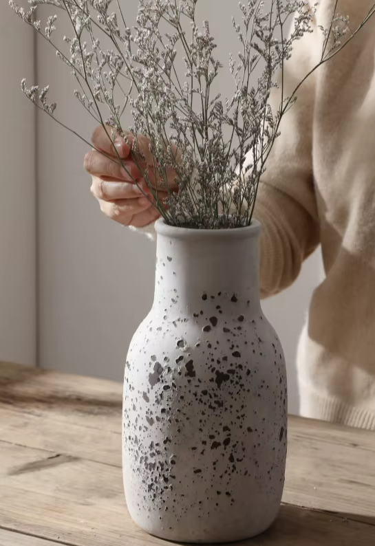 Farmhouse Kitchen Distressed Ceramic Vase