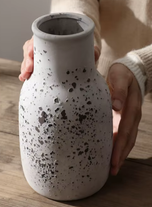 Farmhouse Kitchen Distressed Ceramic Vase