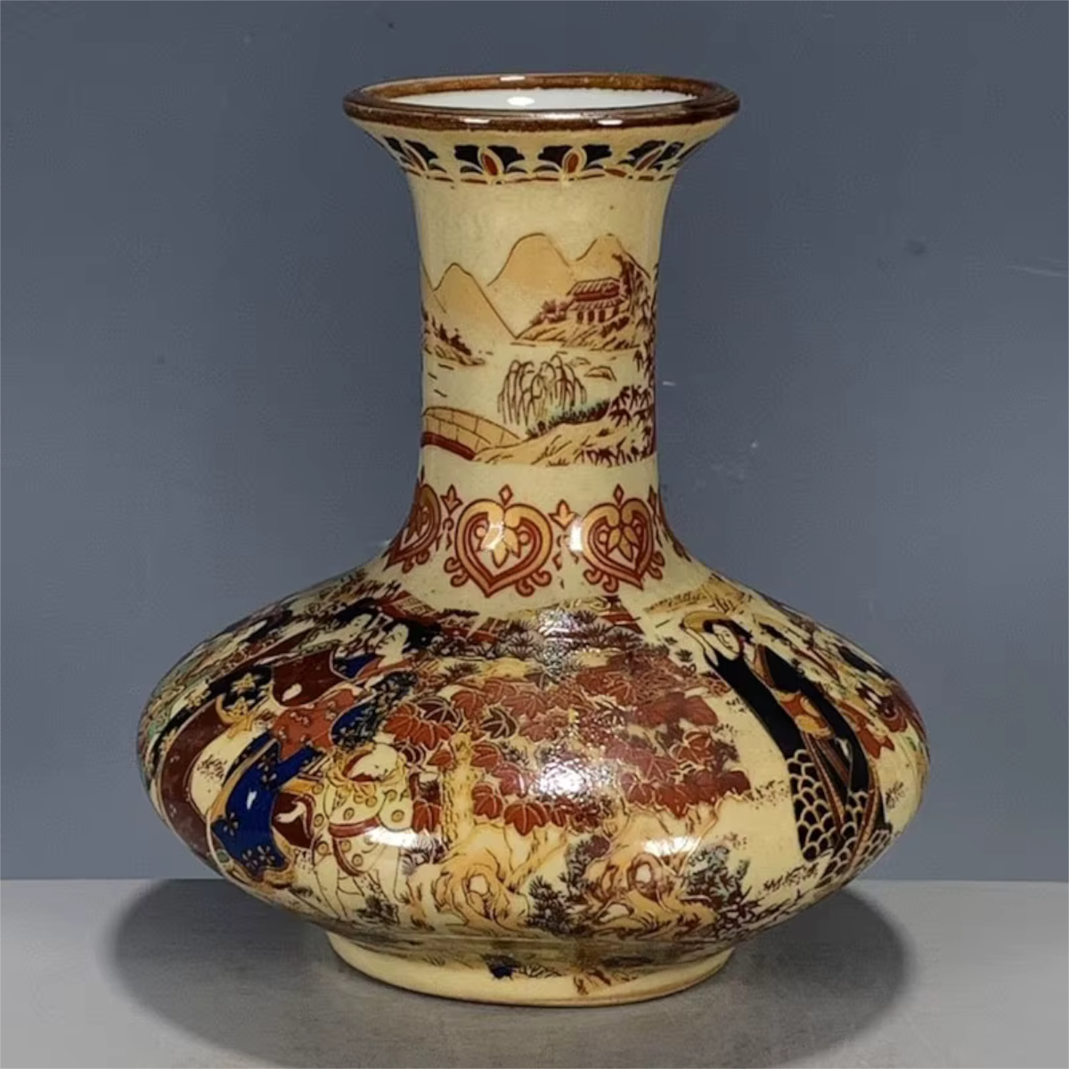 Antique Japanese Dowager Porcelain Vase