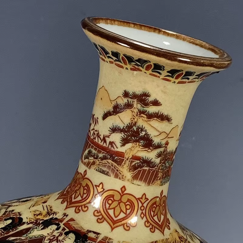 Antique Japanese Dowager Porcelain Vase