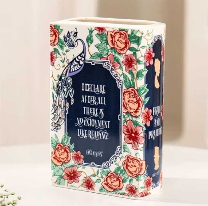 Pride & Prejudice Classic Novelty Book Ceramic Vase