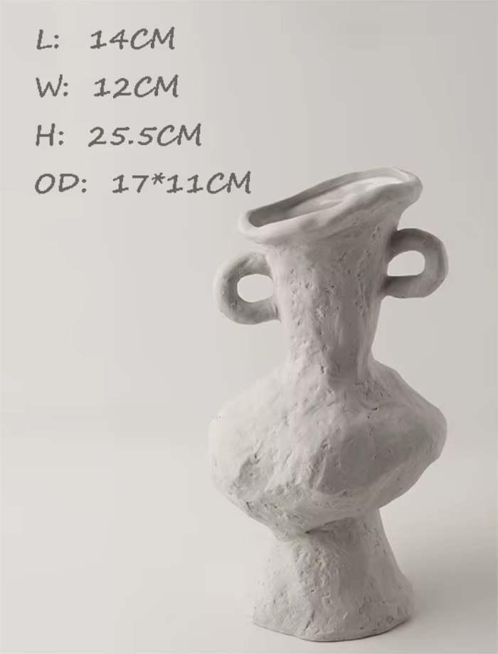 Simple Rough Pottery Abstract Vase - 4 Designs