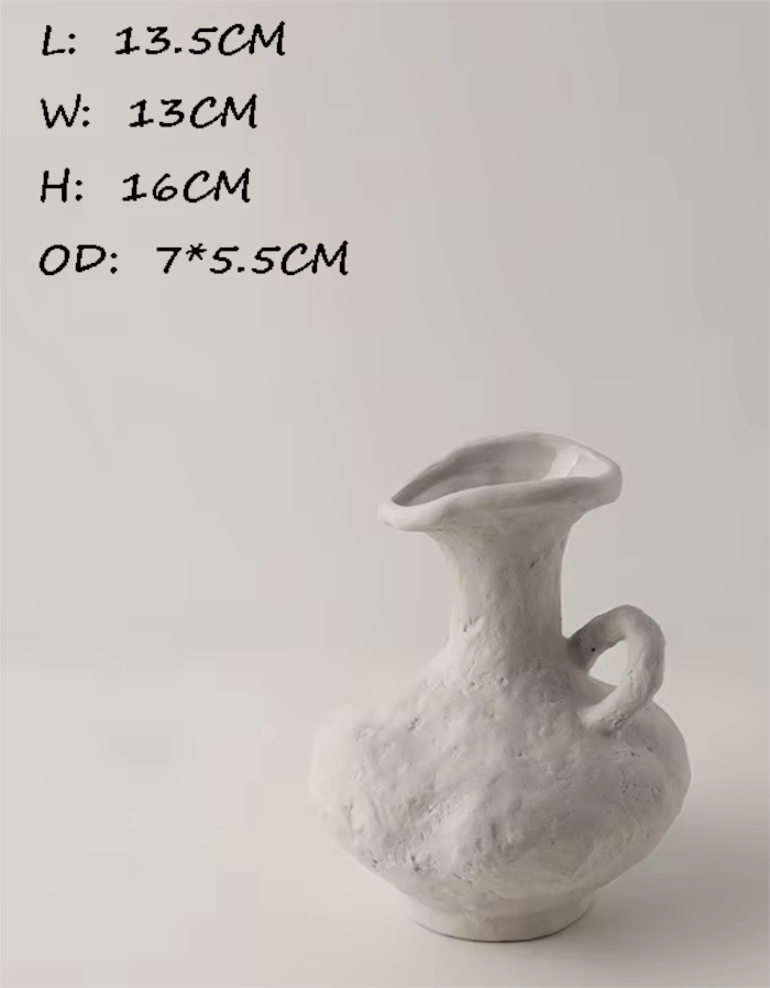 Simple Rough Pottery Abstract Vase - 4 Designs