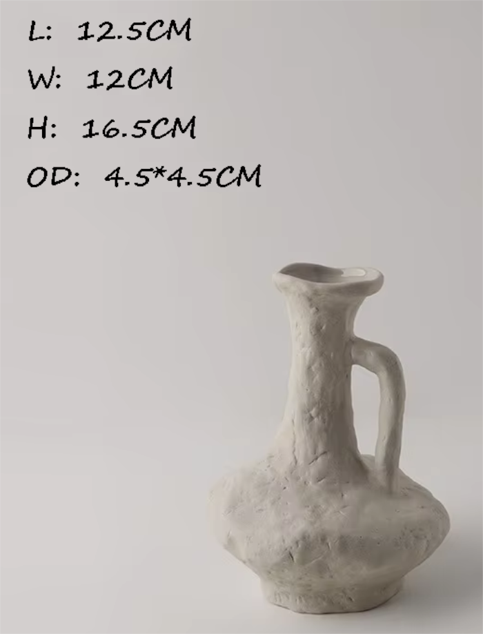 Simple Rough Pottery Abstract Vase - 4 Designs