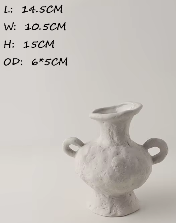 Simple Rough Pottery Abstract Vase - 4 Designs