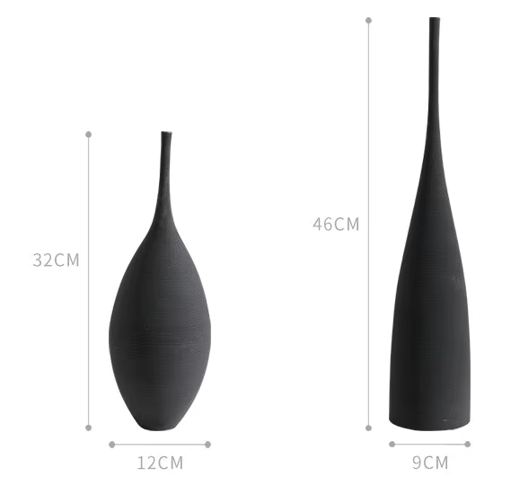 High End Black & White Simple Minimalist Vases