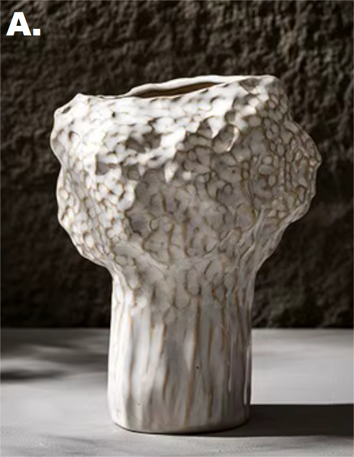 Abstract Rustic Ceramic Nature Mushroom Vase