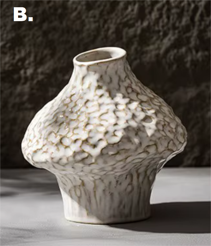 Abstract Rustic Ceramic Nature Mushroom Vase