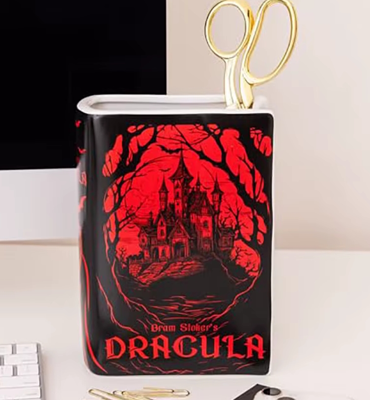 Dracula Horror Goth Novelty Book Vase