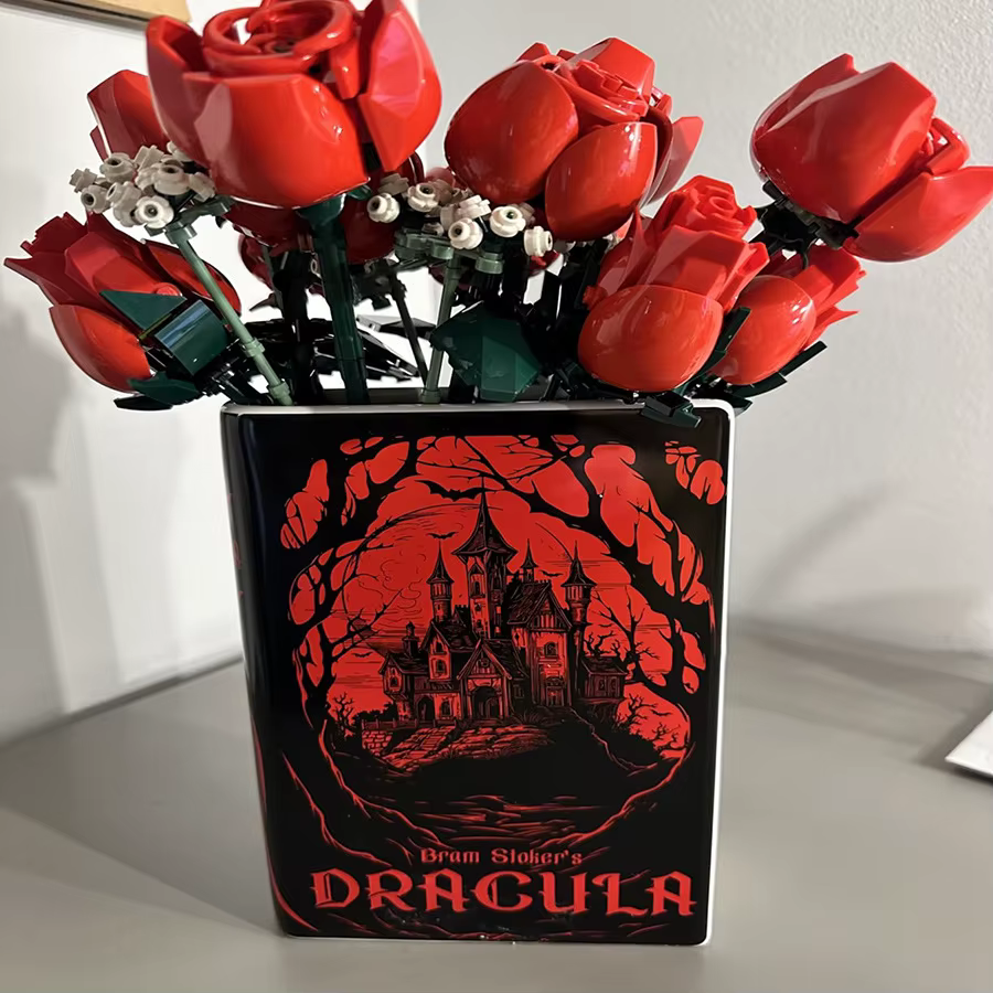 Dracula Horror Goth Novelty Book Vase