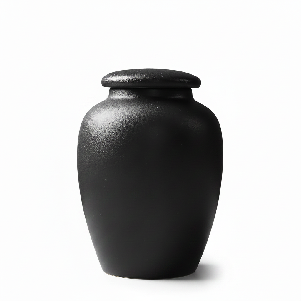 Simple Plain Ceramic Pet Urn for Ashes Memorial