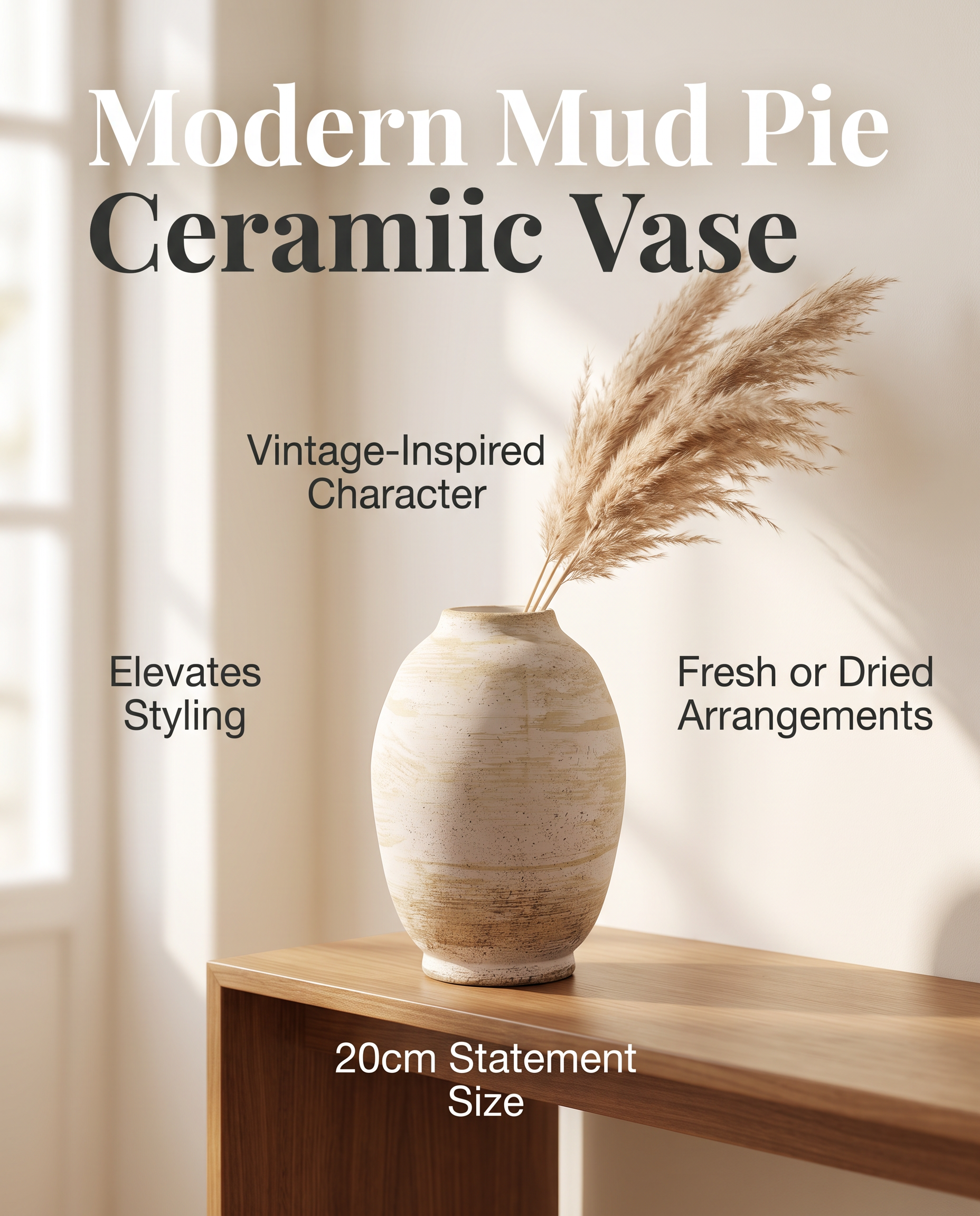 Vintage Large Ceramic Urn Vase