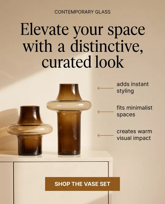 Unusual Glass Modern Minimalist Vase