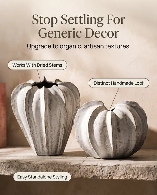 Unique Wabi Sabi Seed Pumkin Ceramic Vase