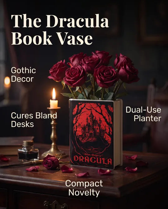 Dracula Horror Goth Novelty Book Vase