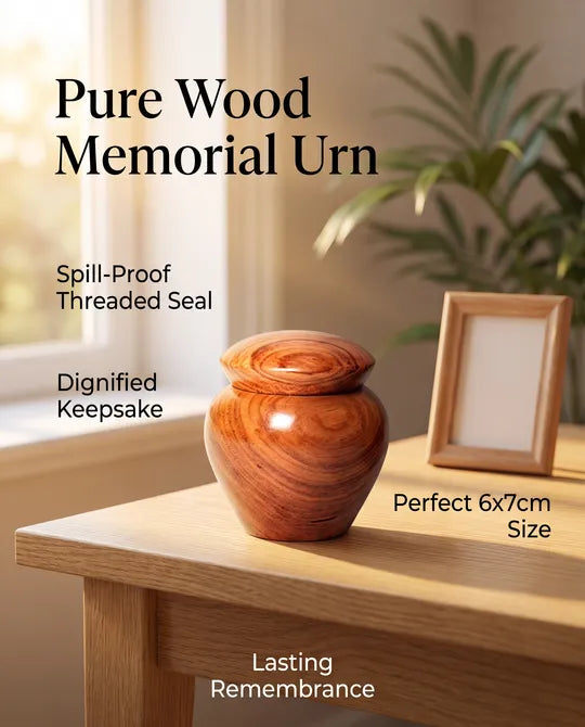Pure Wood Quality Mini Small Urn for Pet Ashes
