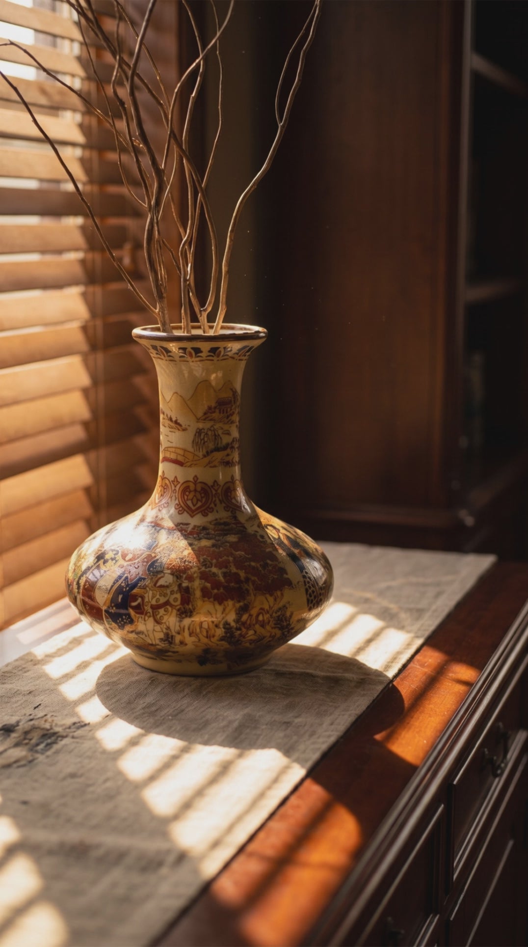 Antique Japanese Dowager Porcelain Vase