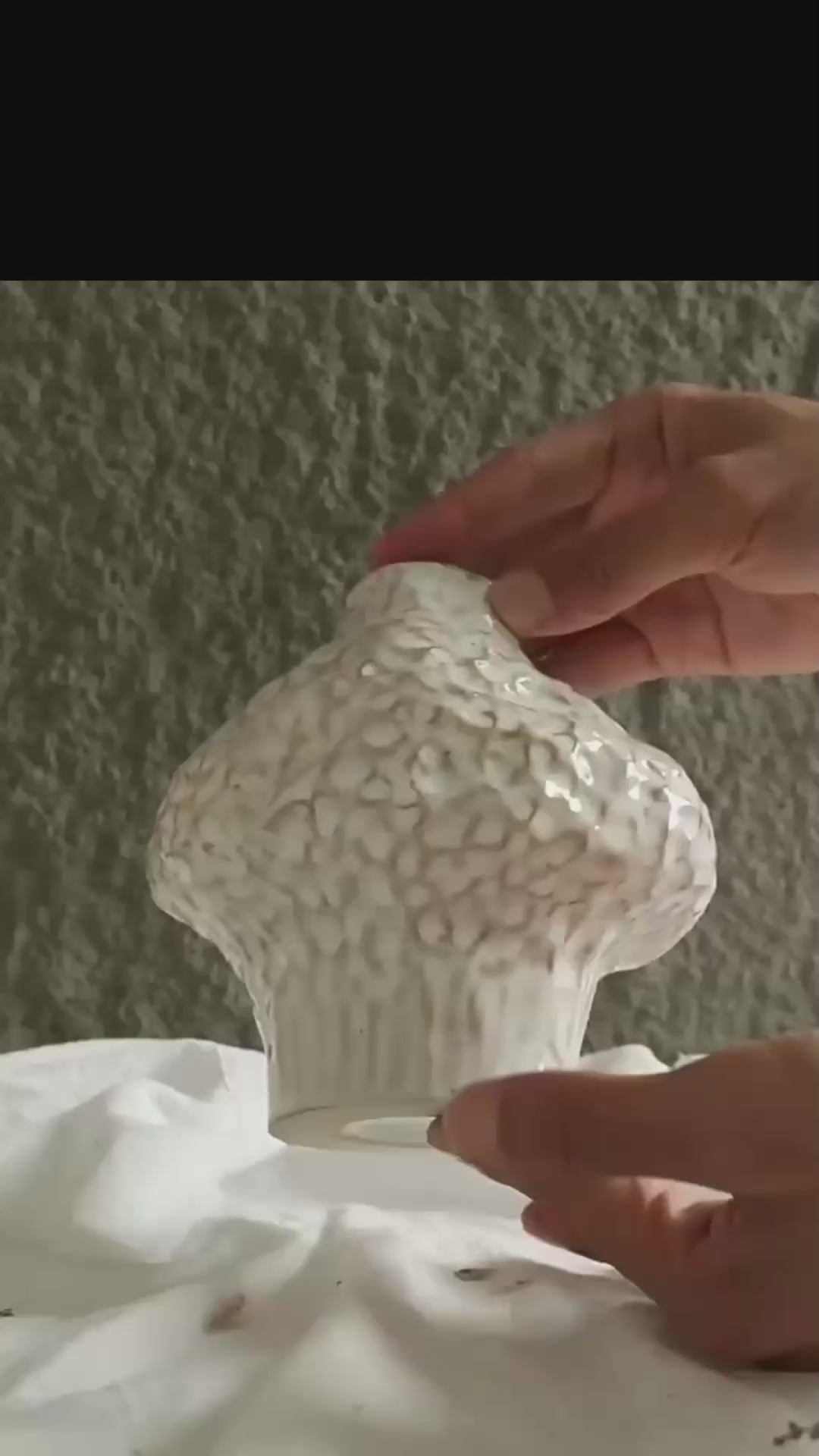 Abstract Rustic Ceramic Nature Mushroom Vase
