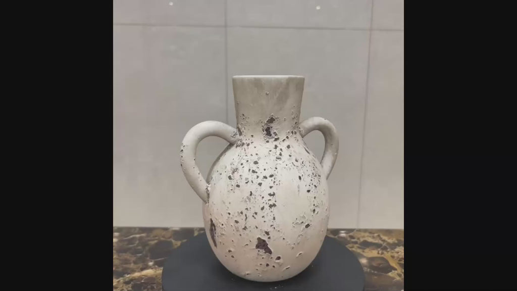 Distressed Ceramic Retro Jug VASE 18cm