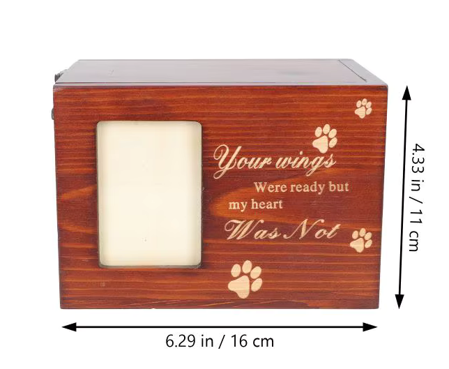 Quality Wooden Memorial Casket Urn Keepsake for Pet Ashes