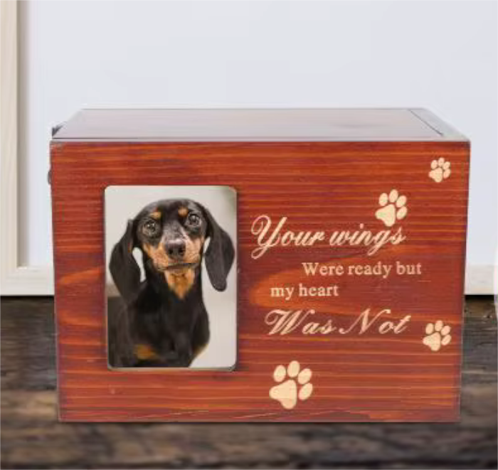 Quality Wooden Memorial Casket Urn Keepsake for Pet Ashes