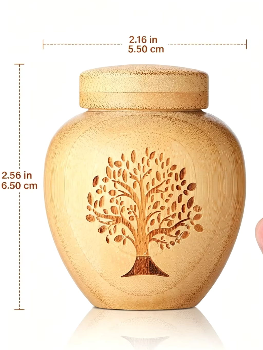 Tree of Life Small Wooden Pet Urn Ashes Keepsake