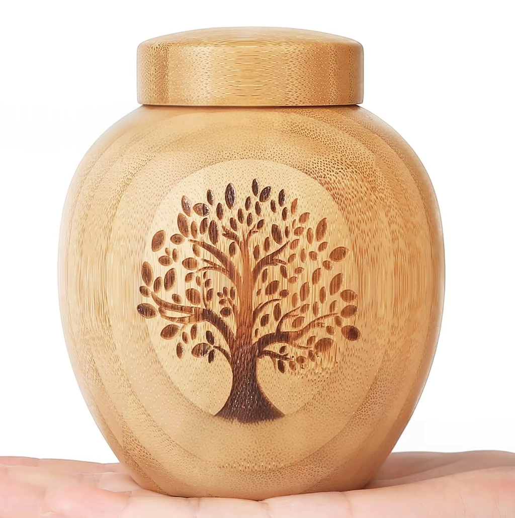 Tree of Life Small Wooden Pet Urn Ashes Keepsake