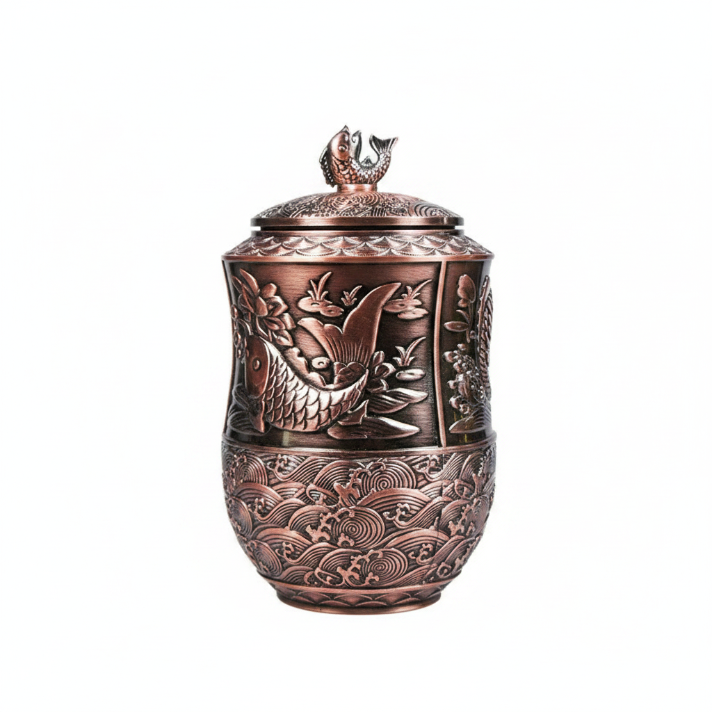 Ornate Bronze or Silver Large Funeral Urn Human or Pet Ashes