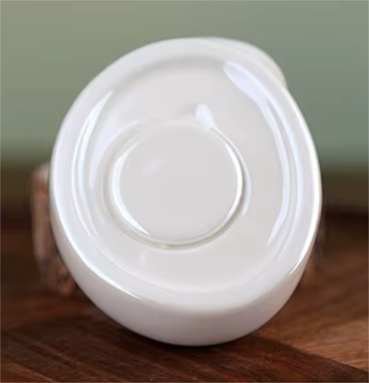 Cat Shaped White Ceramic Urn for Ashes or Fur Keepsake